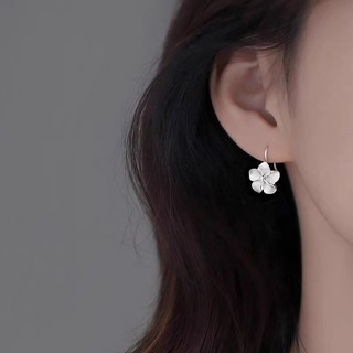 Bông tai hoa bạc S925 Trang sức thời trang đơn giản Quà tặng nữ