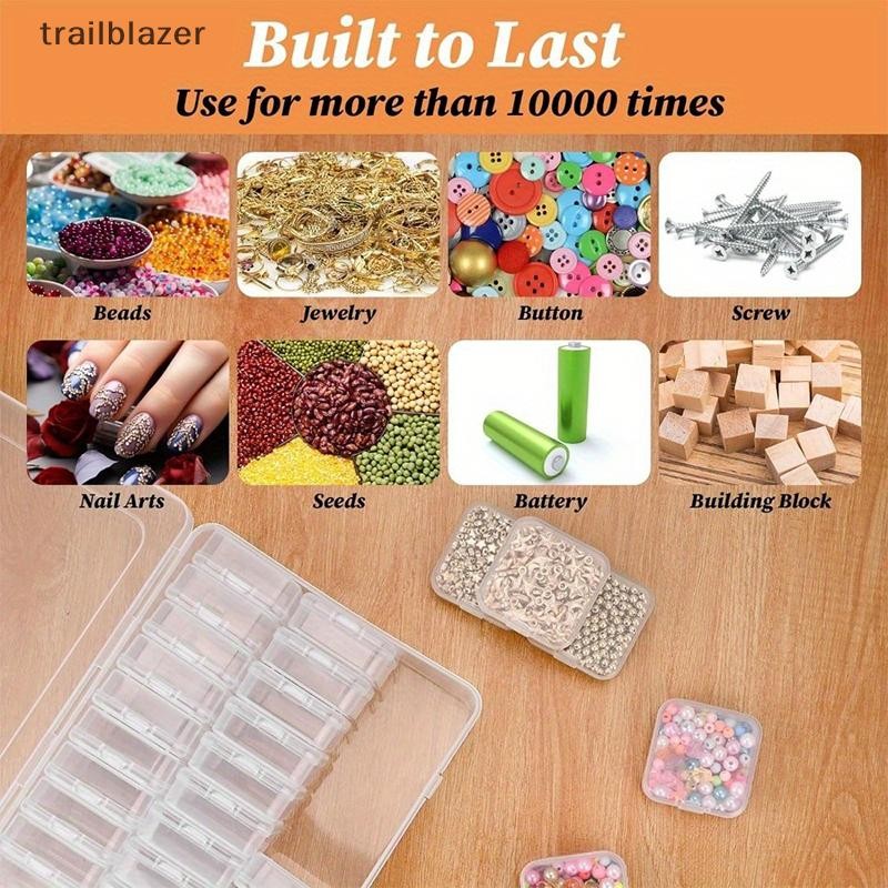 Trailblazer DIY Paing Thêu Hộp Bảo Quản, Móng Tay Nghệ Thuật Trang Sức Kim Cương Giả Khảm Hộp Bảo Quản, al Hộp Bảo Quản Mới