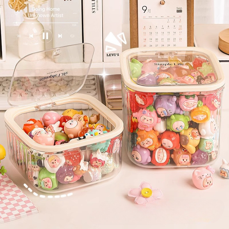 [Nổi bật] Hộp đựng đồ để bàn có nắp - Hộp đựng đồ lặt vặt - Hộp đựng phụ kiện tóc - Thùng đựng đồ chơi văn phòng phẩm - Chống bụi, Chống ẩm, Dung tích lớn