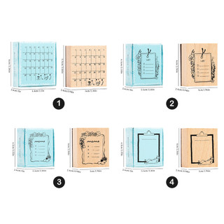 Risedot Hàng Tháng Lịch Con Dấu, Con Dấu Tem Lịch Di Động Bằng Gỗ, Chất Lượng Cao Có Thể Tái Sử Dụng Retro DIY Trang Trí In Tem Con Dấu