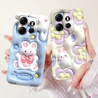 Dành Cho Tecno Spark Go 2023 Vỏ Pop 7 Pro Cover BF7n BF7 BF6 Vỏ Chống Sốc Thỏ Gấu Trúc Mềm Cho SparkGo 2023 Ốp Lưng