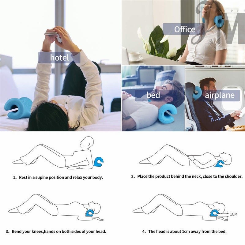 Gối Massage kéo cổ tử cung tiện dụng, đeo vai, thư giãn cổ tử cung, giảm đau