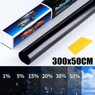 ZENITHCO 1 Cuộn 50x3m Giấy Dán Xe Hơi, Nhiệt UV Khối Bảo Vệ Tia UV Cửa Sổ Tint Phim, Bền Chống Trầy Xước VLT 1% -50% Nhãn Dán Kính Che Nắng Kính Chắn Gió