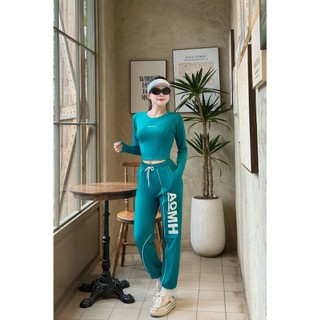 Bộ thể thao thun jonger dài tay thu đông tập gym, yoga, aerobic, shuffle dance ,... HT26