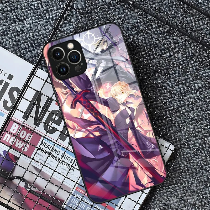 BK-1 Fate stay night Ốp Lưng Điện Thoại iPhone 17,15 14 Pro 11 13 12 Mini XS XR Max 6 8 7 Plus SE Kính Thiết Kế Sang Trọng Cove
