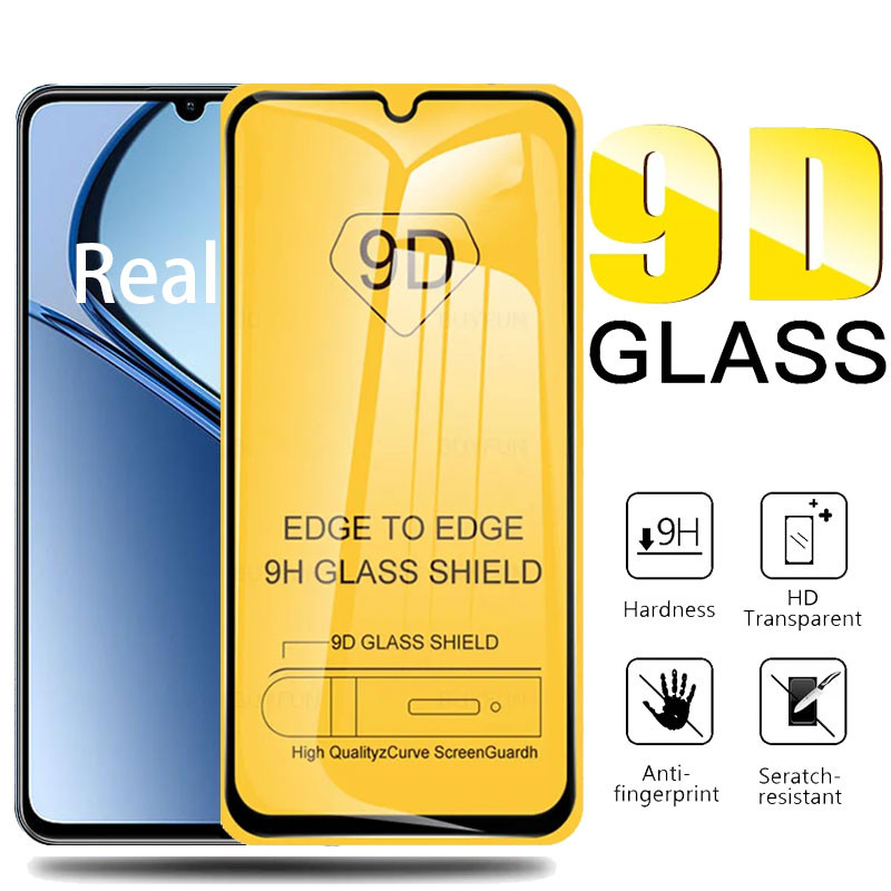 Kính cường lực 9D bảo vệ toàn màn hình dành cho Realme Note 70 70T 60 50 C75X C75 C71 C67 C65 C63 C61 C55 C53 C35 C31 C30 C30s C25 C25s C21 C21Y C20 C17 C15 C12 C3 C11 2020 2021 5G 4G