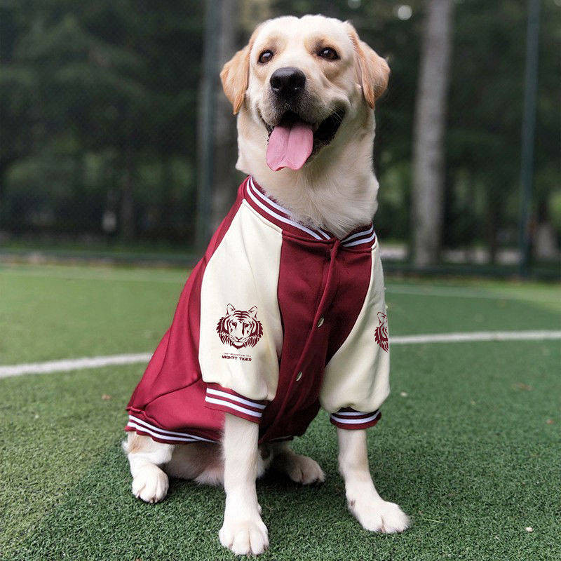 【Ready Stock】 Dog Clothes Autumn and Winter Fleece-lined Warm Large Dog Medium-Sized Dog Winter Labrador Golden Retriever Samo Autumn Winter Sweater hc5U