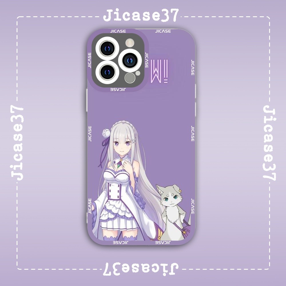Ốp lưng iPhone Cạnh Vuông Samsung Xiaomi Oppo Anime Re Zero Bắt đầu lại ...