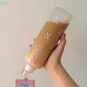 Nơ Chai Nước Nhựa 500ML Với Cân Thời Gian Cốc Nước Trong Suốt Thể Thao Ngoài Trời Trường Học Bình Nước Uống [BK]