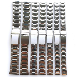 Dây đồng hồ thép không gỉ 12-24mm cho nam nữ, vòng tay kim loại, tương thích đồng hồ cơ/thạch anh