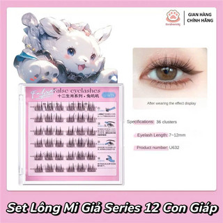 [ HÀNG MỚI VỀ ] Set Lông Mi Giả Series 12 Con Giáp Dễ Thương Mềm Mại, Tự Nhiên Có Keo Sẵn Có Thể Tái Sử Dụng