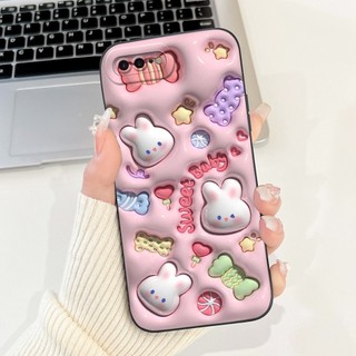 Dành Cho iPhone 7 8 Plus iPhone7 iPhone8 7Plus 8Plus Thỏ Dễ Thương Gấu Trúc Hoạt Hình Vỏ Bảo Vệ Ống Kính Silicon Mềm Vỏ Điện Thoại