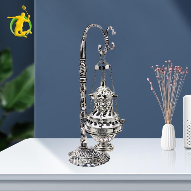 Lư hương treo hợp kim đốt Christian Chính thống Hy Lạp Byzantine Thurible để trang trí nội thất, phòng ngủ, Spa &