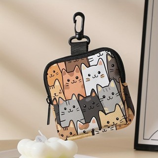 Ví NOOKSTORY, Ví đựng tiền xu bền Mini, Túi đựng tai nghe in hình chó mèo nhẹ chống thấm nước Quà tặng bạn bè