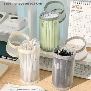 [savemoneyeveryday] Túi đựng cọ trang điểm công dụng kép bằng lưới Hộp đựng cọ di động Hộp đựng cọ dung tích lớn đơn giản Túi đựng xô đựng đồ du lịch [vn]