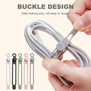 Dụng cụ sắp xếp cáp dữ liệu Dụng cụ sắp xếp tai nghe silicon Dây buộc cáp silicon có thể tái sử dụng cụ sắp xếp dây đàn hồi đa năng cho cáp quấn và buộc silicone phù hợp dùng cho gia đình căn hộ văn phòng và không gian nhỏ