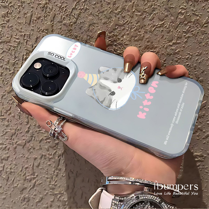 ibumpers Ốp Điện Thoại iPhone Dễ Thương Chúc Mừng Sinh Nhật Chó Con Họa Tiết Cho IPhone 16 15 14 12 13 11 Pro Max Ốp Lưng IMD Cứng Và Nhẵn