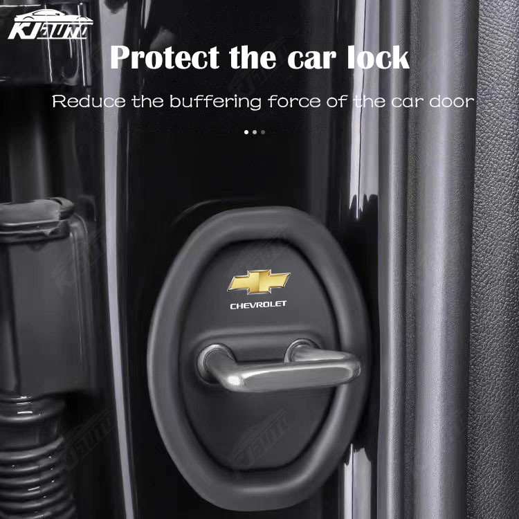 Chevrolet Khóa Cửa Ô Tô Bao Bảo Vệ Trang Trí Cửa Shock Pad Phụ Kiện Silicon Cho Onix Aveo Captiva Groove Tracker Cavalier S10 Pickup Spin Cruze