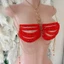 Exhila Acrylic Đính Hạt Tua Rua Dây Crop Body Trang Sức Dây Ngực Cho Trang Phục Tiệc