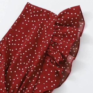 ✨Shop Voan Top Phiên Bản Hàn Quốc Ngọt Ngào Chấm Bi Cổ Chữ V Bay Tay Pháp Lãng Mạn Áo Sơ Mi Nhỏ Phối Ren Ngắn Top 25.5.9
