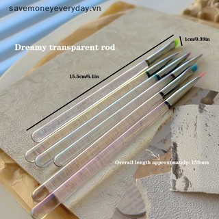 [savemoneyeveryday] Bút nghệ thuật thiết kế móng tay Aurora Bàn chải trong suốt Bàn chải vẽ tranh Uv Gel mở rộng Vẽ bút khắc Diy Dụng cụ làm móng tay Bàn chải móng tay [vn]