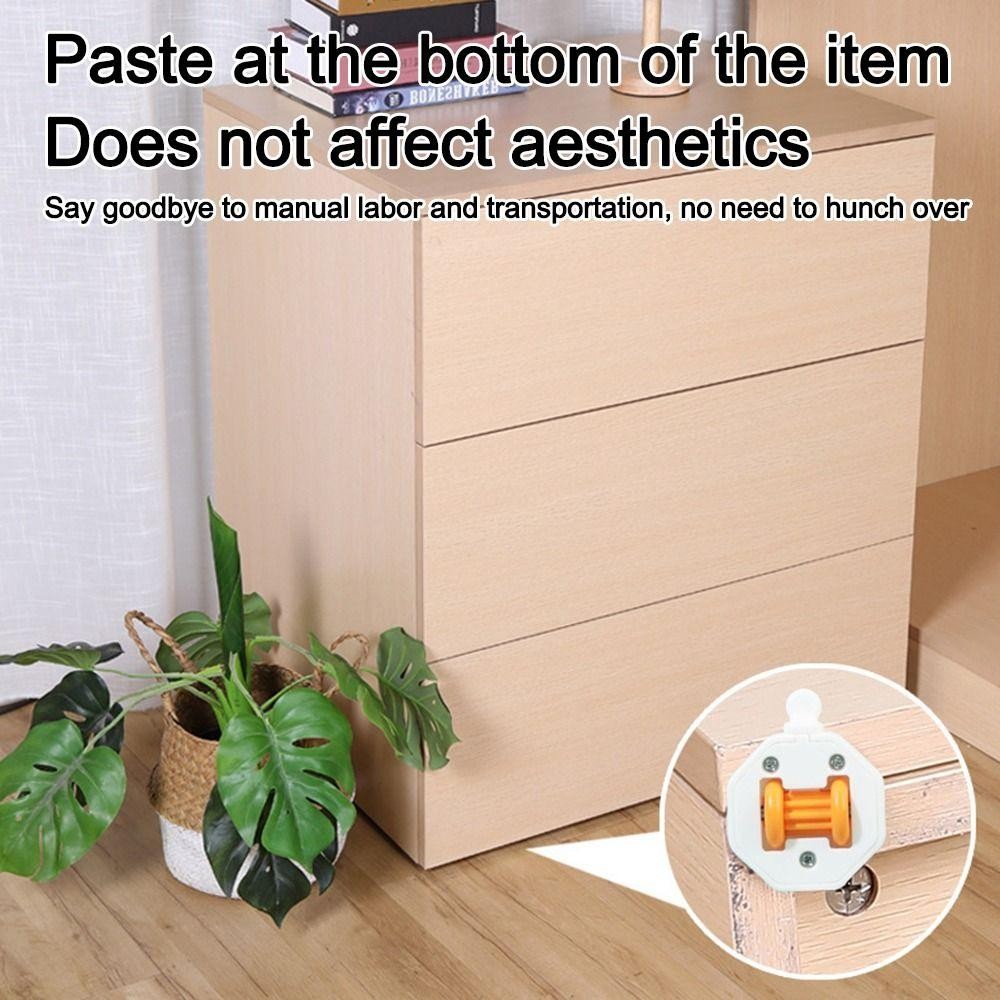 SAIA 4 Bánh Xe Nội Thất, Bánh Xe Đa Năng Tắt Tiếng Chống Mài Mòn, Bền Có Phanh Ổn Định Tự Dính Ròng Rọc Đế Đồ Nội Thất Di Chuyển Phụ Kiện