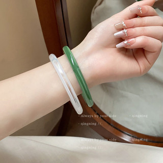 Vòng tay acrylic lưỡi rộng thông thường dành cho nữ mùa hè phong cách retro hình dạng hình học người bạn thân nhất trang trí tay