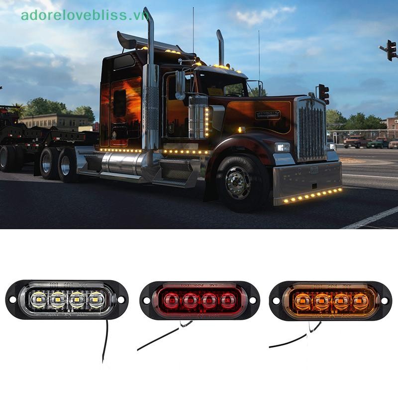 THÊM 12V 24V Xe Tải LED Bên Đánh Dấu Đèn Xe Trailer DOT E8 Mark Phản Quang Van Giải Phóng Đèn Cho Xe Tải RV Xe Buýt Thuyền BSS