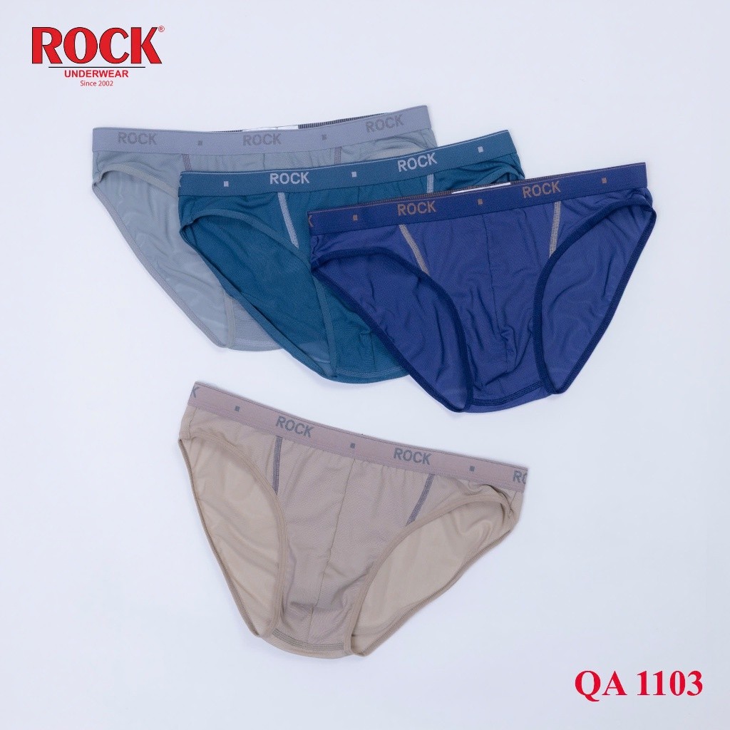 Quần lót nam bigsize cao cấp phối lưới  ROCK 1103 cotton 4 chiều thấm hút tốt, thoáng mát, không cấn