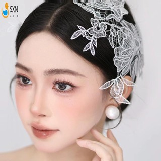 Retro Cô Dâu Ren Hoa Mũ Chống Trơn Trượt Đa Năng Làm Đẹp Cô Dâu Mũ Cho Nữ Và Bé Gái Kiểu Tóc Tiếp Liệu