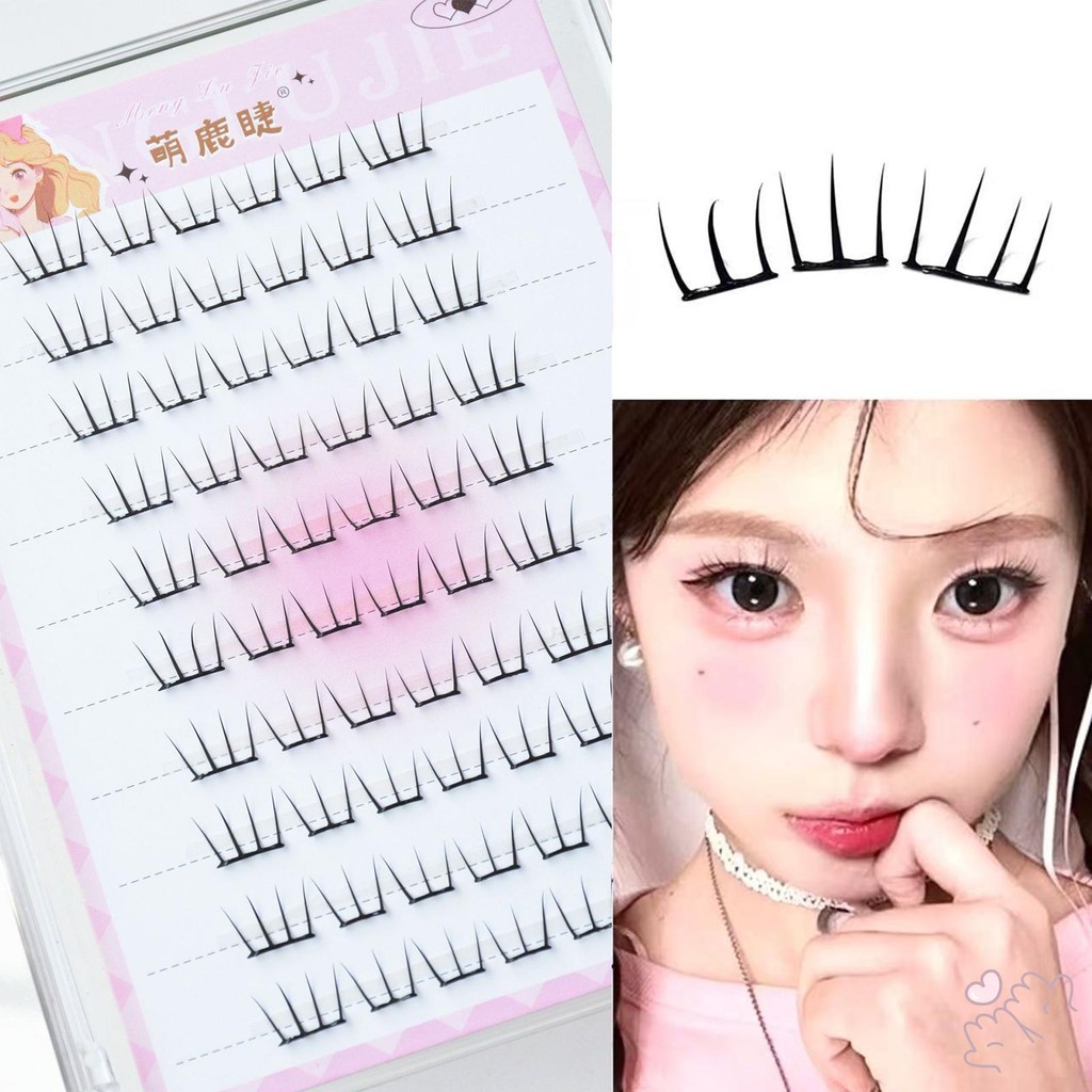 C Curl Hình dạng hồ quang Hàn Quốc Mi Cụm Nữ Cụm Lông Mi Hàng Ngày Để Mua Sắm Hẹn Hò Sử Dụng Hàng Ngày