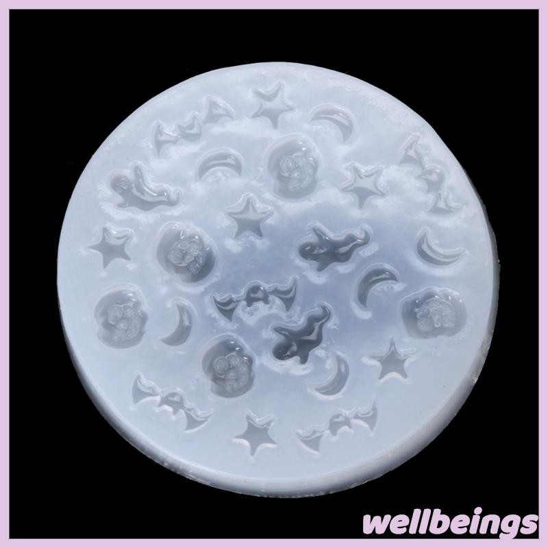 Wellb Saints Day Bát Bí Ngô Ma Mặt Trăng Pentagram Nhựa Trang Sức Làm Khuôn Silicon