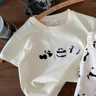 Bộ đồ ngắn tay bé trai và bé gái mẫu mới mùa hè Áo phông ngắn tay dễ thương cho trẻ em quần short in đầy giản dị cho bé bộ hai chiếc
