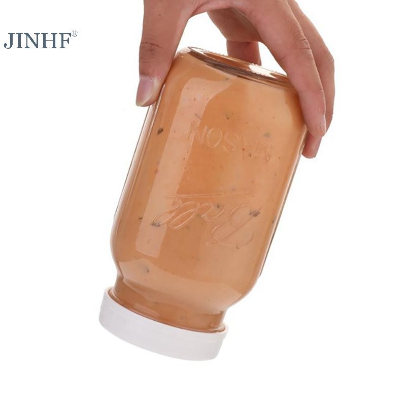 JINHF 10pc Chai uống nước đóng hộp màu trắng Nắp 70mm / 86mm Đường kính bên trong Vỏ nhựa Nắp gân không lót Nắp lưu trữ Thay thế HOT