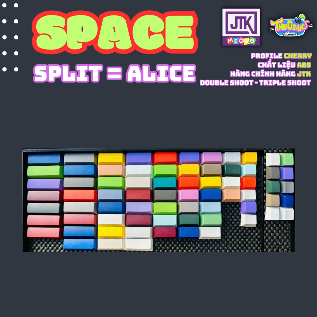 Space JTK | Keycap Space Ngắn Alice Split | JTK | Phím Cách Space Ngắn Bàn Phím Alice | Chính Hãng JTK | BigBuy360 - bigbuy360.vn