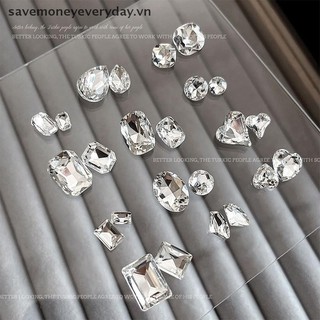 [savemoneyeveryday] 5 Chiếc Lấp Lánh Sắc Nét Móng Tay Nghệ Thuật Kim Cương Giả Trang Trí Trang Trí Mix Màu Trắng Trong Suốt Quyến Rũ Móng Tay Đồ Trang Trí [vn]