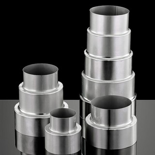 Phụ kiện ống thông gió SPIRAKOGEO, Bộ chuyển đổi giảm tốc ống xả bằng thép không gỉ di động, Nhiều kích cỡ Đường ống bạc Đường kính thay đổi khớp