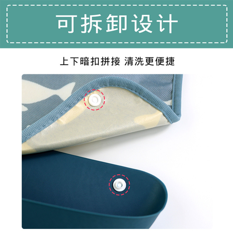 Rộng và dài người lớn người già dùng yếm chống thấm nước ăn khăn thấm nước bọt có túi đeo Tạp dề chăm sóc người già Túi ăn FHHB