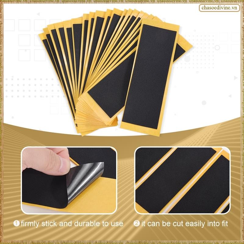 [K O G X] 20 Cái / lốc Đen Fingerboard Deck Uncut Tape Sticker Đen Foam Grip Tape Sticker 38mmx110mm