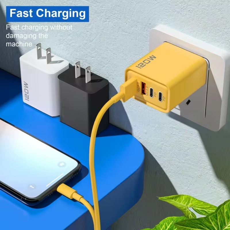 Ảnh HdoorLink PD Sạc Siêu Nhanh Dual PD USB 4 Cổng Sạc Nhanh Cho Samsung Xiaomi US Sạc Cắm 3