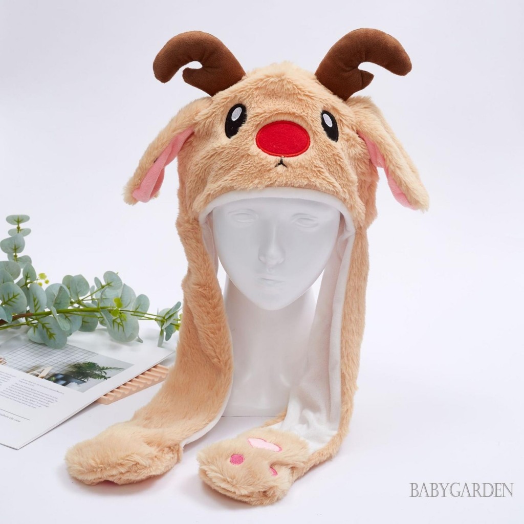 / / -Giáng Sinh Di Chuyển Mũ Tai Ông Già Noel Dễ Thương Nai Sừng Tấm Sang Trọng Mềm Mại Mùa Đông Mũ Ấm Áp Cho Nữ Bé Gái