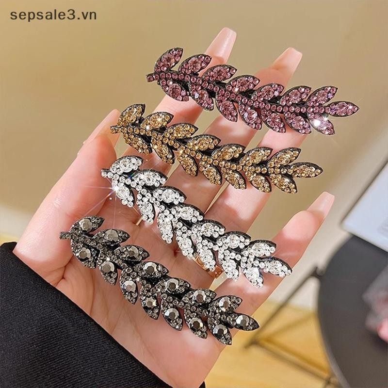 # VN # Phụ Kiện Tóc Thanh Lịch Lấp Lánh Hợp Thời Trang Kẹp Tóc Sáng Kim Cương Giả Barettes Kẹp Tóc Hình Lúa Mì.