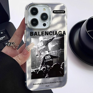 Ốp điện thoại kết cấu sóng nước laser mạ điện cho iPhone 16 15 14 13 12 11 Pro Max Thời trang Paris illustration Cover