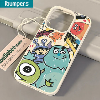 ibumpers Ốp Lưng iPhone Dễ Thương Họa Tiết Quái Vật Đại Học Ốp Điện Thoại Dày Dặn Silicon Mềm Chống Sốc Chống Bẩn Cho Iphone 16 15 14 12 13 11 Pro Max IP 7 8 Plus X XS XR