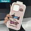 ibumpers Ốp Lưng iPhone Dễ Thương Hoạt Hình Con Chó Họa Tiết Da Hồng Ốp Điện Thoại Dày Dặn Silicon Mềm Chống Sốc Chống Bẩn Cho Iphone 16 15 14 12 13 11 Pro Max IP 7 8 Plus X XS XR