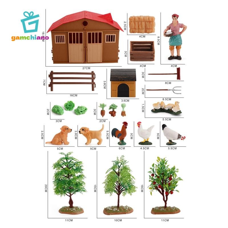 Gamchiano Trang Trại Động Vật Nhân Vật Bộ Đồ Chơi Trẻ Em Sống Động Như Thật Đồ Chơi Giáo Dục Trang Trại Động Vật Đồ Chơi Cho Trẻ Em Mầm Non Bé Trai Và Bé Gái Giảng Dạy Chống Đỡ