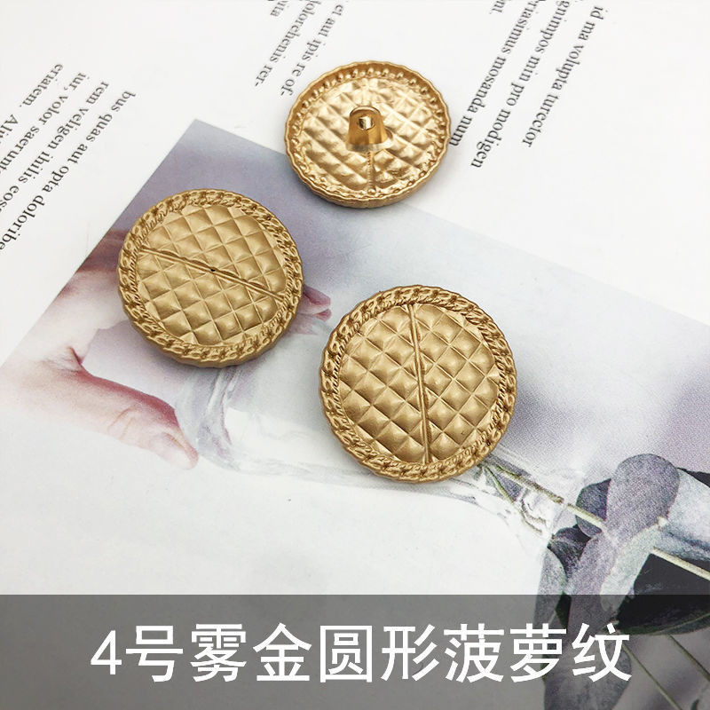 Nút kim loại hình tròn tất cả các kết hợp cài nút áo khoác len phù hợp với cổ điển nút trang trí cao cấp
