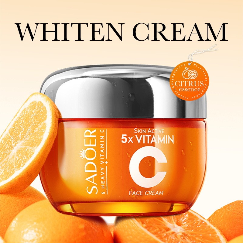 Kem dưỡng trắng da SADOER 5xVitamin C để chống nhăn Dưỡng ẩm Làm sáng da 50g