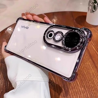 Ốp Điện Thoại Mạ Trong Suốt Cho Vivo V50 V40 V30 Pro V30Pro V40Pro V 30 V 40 VivoV50 5G Vỏ Bảo Vệ Camera Chống Rơi Túi Khí Lấp Lánh Chống Sốc Ốp Lưng Silicon Mềm