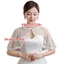 Khăn choàng ren KIN Đen trắng trang trí cho áo khoác Áo khoác ngắn thanh lịch cho đám cưới